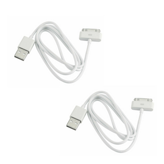 2x 6ft 30-Pin USB Charger Data Sync Cable Cord for iPhone 3g/4/4s iPad 2 iPod Nano1-6