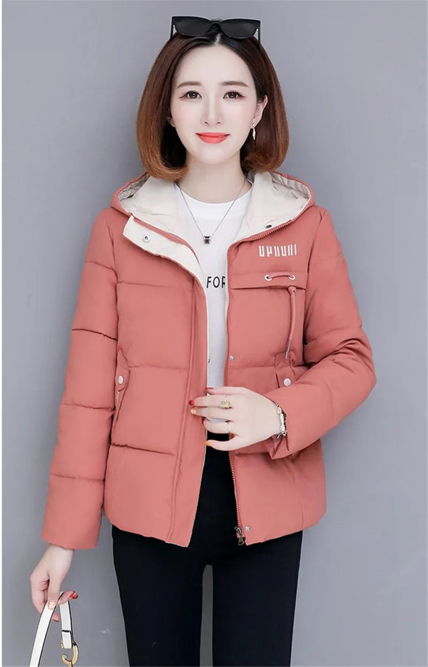 High Quality Winter Coat Women's 2022 Fashion Winter Jacket Women Cotton Padded Parka Outwear Hooded Short Female Jackets Coats