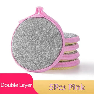 Buy 03-5pcs 5Pcs Double Side Dishwashing Sponge Dish