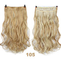 XUANGUANG Long Synthetic Hair 5 Clips in Hair Extension Heat Resistant Hairpiece Natural Wavy Hair Piece