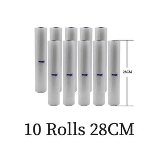 Buy 10rolls-28cm Food Vacuum Sealer Rolls Vacuum Bags Packing BPA FREE Household Kitchen Food Vacuum Bags Sealer Storage Bags 5Rolls/Lot