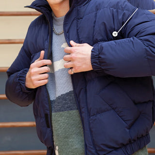 Buy no2-blue LAPPSTER Men Harajuku Warm Bubble Coat Winter Jacket 2023 Streetwear Solid Black Parkas Man Korean Fashion Puffer Jackets Coats