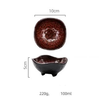 Buy b KINGLANG Japanese Style Household Ceramic Small Retro Sauce Dish Saucer Jar Tableware Korean Restaurant Small Dish Bowl