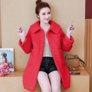 Buy as-show3 Imitation Lamb Down Jacket Women Fur Coat Winter 2024 New Women&#39;s Winter Fur Coat Woman Made Fur Oversized Fluffy Coat