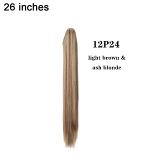 Buy 12p2426inch BENEHAIR Fake Ponytail Claw on Ponytail Long Wavy Clip in Hair Extension Hair Synthetic Hairpiece for Women Pony Tail Fake Hair