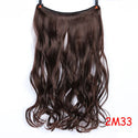 LUPU Synthetic Hair Extensions Invisible Fash Line No Clips in Hairpieces Natural Secret Wire Fake Hair High Temperture Fiber