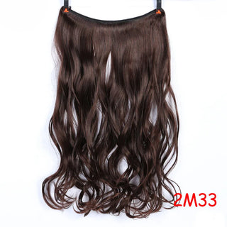 Buy 2i331 LUPU Synthetic Hair Extensions Invisible Fash Line No Clips in Hairpieces Natural Secret Wire Fake Hair High Temperture Fiber