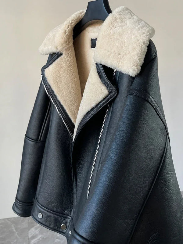 Real Wool Fur Coat Women Winter Short Thick Natural Leather Fur Coats Genuine Sheepskin Jacket Womens Fur Jackets Manteau Femme