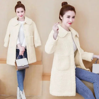 Buy as-show5 Imitation Lamb Down Jacket Women Fur Coat Winter 2024 New Women&#39;s Winter Fur Coat Woman Made Fur Oversized Fluffy Coat