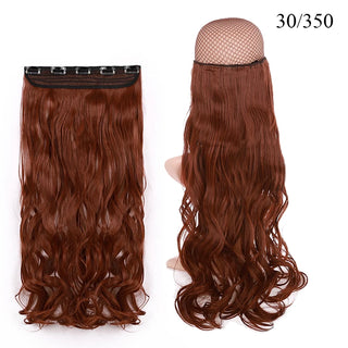 Buy 30-350 BENEHAIR Synthetic Hairpieces 24&quot; 5 Clips in Hair Extension One Piece Long Curly Hair Extension for Women Pink Red Purple Hair