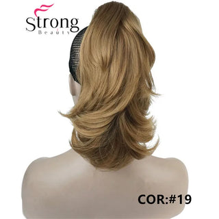 Buy 19-lt-golden-blonde 12&quot; Dual Use Curly Styled Clip in Claw Ponytail Hair Extension Synthetic Hairpiece 125g With a Jaw/Claw Clip