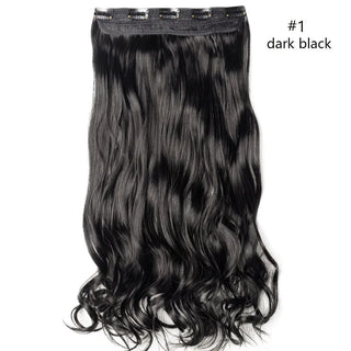 Buy 1 HAIRRO 5 Clips Synthetic Hair Long Straight Clip in Hair Extensions False Hair Black Hair Pieces for Women False Wavy Hairpiece