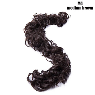 Buy medium-brown BENEHAIR Synthetic Women Chignon Messy Hair Bun Scrunchy Hair Bun Rubber Band Hairband Hairpiece Updo Chignon Donut Roller