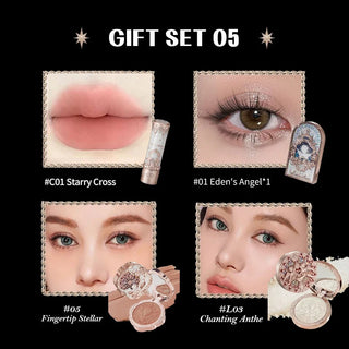 Buy angel-set-05 Flower Know Little Angel Collection Makeup Gift Box Eyeshadow Blush Cream Matte Lipstick Highlighter Full Kit All in One