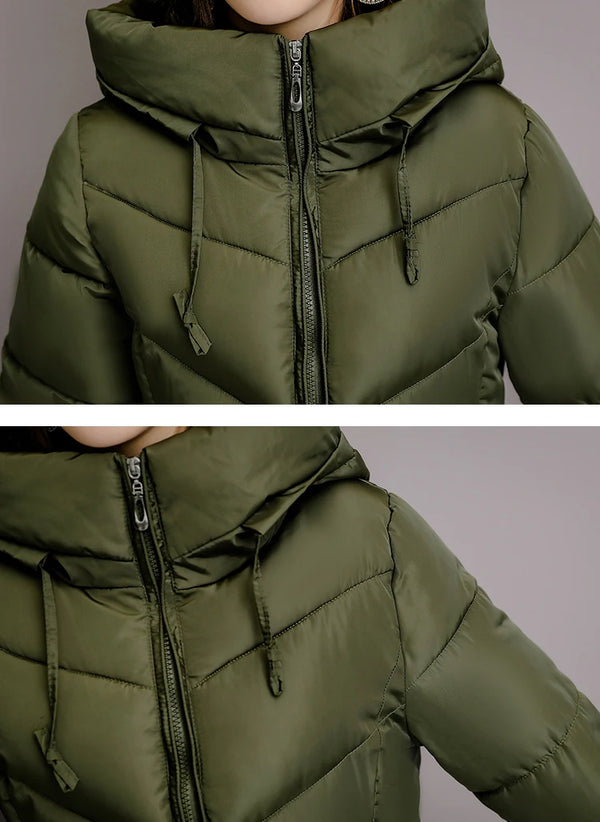 2024 Women's Winter Coats Long Section Warm Down Basic Jacket Coat Fashion Slim Outwear Female Korean Large Size Jackets M-6xl