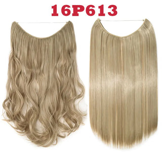 Buy 16p613 HAIRRO 20 Inches Wave Hair Extensions No Clip in Ombre Blonde Black Hair Synthetic Natural Hidden Secret False Hair Piece