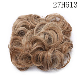 Buy 27h613 HAIRRO LARGE Comb Clip in Curly Hair Extension Synthetic Hair Pieces Chignon Women Updo Cover Hairpiece Extension Hair Bun