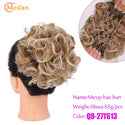 MEIFAN Synthetic Bride Messy Big Hair Bun Curly Chignon With Comb Clips in Hair Tail Cover Ponytail Extension Natural Fake Hair