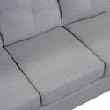 Reversible Sectional Sofa Space Saving With Storage Ottoman Rivet Ornament L-Shape Couch for Large Space Dorm Apartment