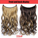 LUPU Synthetic Hair Extensions Invisible Fash Line No Clips in Hairpieces Natural Secret Wire Fake Hair High Temperture Fiber