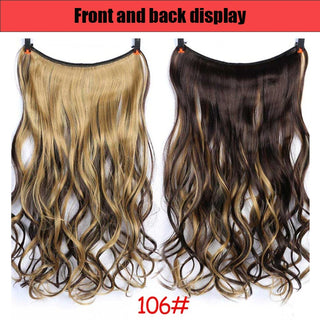 Buy 1061 LUPU Synthetic Hair Extensions Invisible Fash Line No Clips in Hairpieces Natural Secret Wire Fake Hair High Temperture Fiber