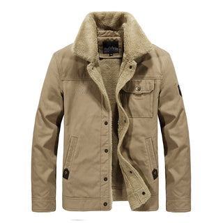 Buy khaki 2021 New Men Winter Coat Thick Warm Down Fashion Coats for Men