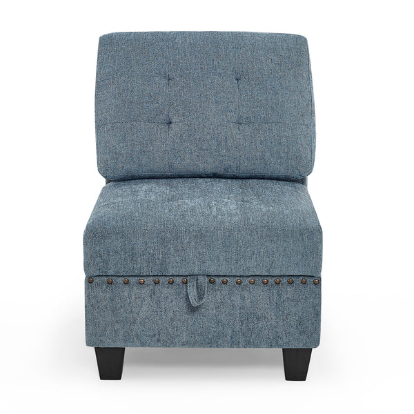 Single Chair for Modular Sectional,Navy(26.5"x31.5"x36")