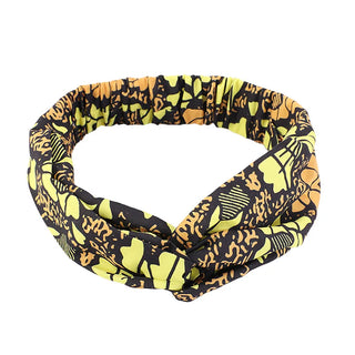 Buy black-yellow African Pattern Print Headband