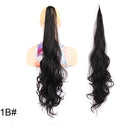 32inch Synthetic PonyTail Long Layered Flexible Wrap Around Fake Tail Hair Extensions Natural Curly Hairpiece for Women