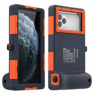 Buy blue-orange Professional Diving Phone Case for iPhone