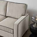 Living Room Sofa Loveseat With Storage Beige Corduroy