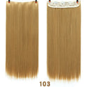 XUANGUANG Long Synthetic Hair 5 Clips in Hair Extension Heat Resistant Hairpiece Natural Wavy Hair Piece