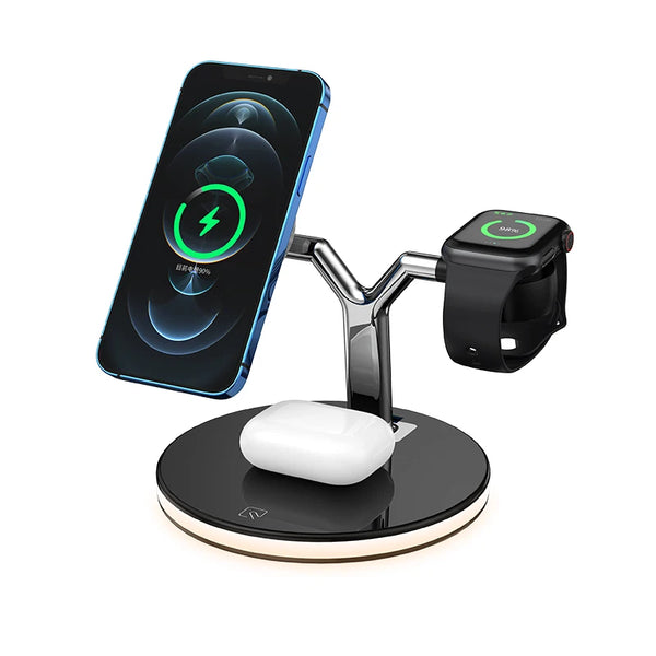 3 in 1 Magnetic Wireless Charger 15W Fast Charging Station for Magnetic iPhone 14 13 12 Pro Max Chargers for Apple Watch Airpods