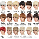 HAIRRO Short Synthetic Bangs Heat Resistant Hairpieces Hair Women Natural Short Fake Hair Bangs Hair Clips for Extensions Black