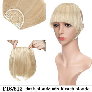 Buy f18-613 HAIRRO 8&quot; Short Synthetic Bangs Heat Resistant Hairpieces Hair Women Natural Short Fake Hair Bangs Hair Clips on Bangs 24 Colors