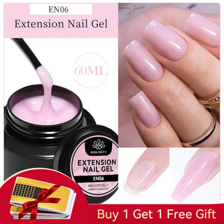 Buy en06-60ml BORN PRETTY 60/30ml Hard Jelly Extension Nail Gel Polish French Nails Nude Pink White Clear Nail Supplies Gel for Extension