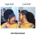 Riya Hair Drawstring Afro Kinky Curly Ponytail Human Hair Brazilian Clips in Remy Hair Extensions Pony Tail for Black Women