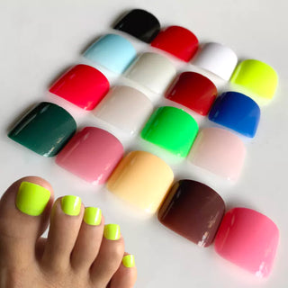 Candy Color Artificial False Toe Nails