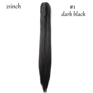 Buy dark-black HAIRRO Claw Clip on Ponytail Hair Extension Synthetic Ponytail Extension Hair for Women Pony Tail Hair Hairpiece Wave Ponytail