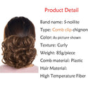 HAIRRO LARGE Comb Clip in Curly Hair Extension Synthetic Hair Pieces Chignon Women Updo Cover Hairpiece Extension Hair Bun