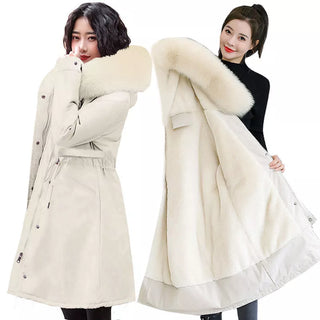 Fashion Winter Jacket Women Warm Coat Long Female Jacket Plus Size 5XL Ladies Parka Winter Coat Women Fur Collar Hooded Outwear