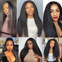 Kinky Straight Human Hair Clip in Extensions Head Clip Ins for Women 100% Unprocessed Brazilian Virgin Human Hair 12-26 Inches