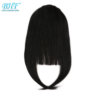 Buy 1b BHF Human Hair Bangs 8inch 20g Front 3 Clips in Straight Remy Natural Human Hair Fringe All Colors