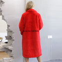 New Women Long Loose Winter Faux Fur Coat Soft Women Street Style Faux Leather Coats