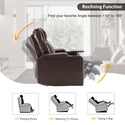 Power Motion Recliner With USB Charging Port and Hidden Arm Storage 2 Convenient Cup Holders Design and 360° Swivel Tray