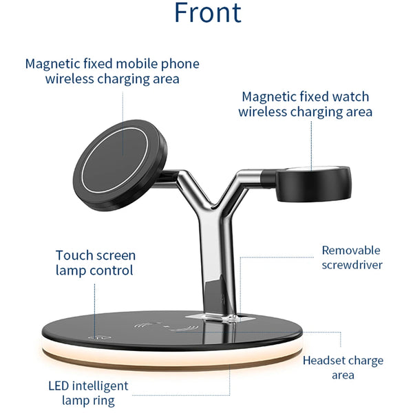 3 in 1 Magnetic Wireless Charger 15W Fast Charging Station for Magnetic iPhone 14 13 12 Pro Max Chargers for Apple Watch Airpods