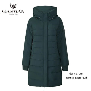 Buy 429-dark-green GASMAN Collection Hooded Warm Winter Coats Women High Quality Parka Long Coat Thick Jackets Female Winter Windproof Jackets 1820