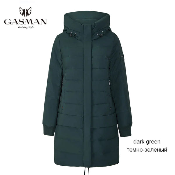 GASMAN Collection Hooded Warm Winter Coats Women High Quality Parka Long Coat Thick Jackets Female Winter Windproof Jackets 1820