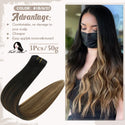 Full Shine Clip in Hair Extensions Human Hair 3Pcs Remy Hair 50g Human Hair Clip in Extentions Balayage Human Hair Extensions