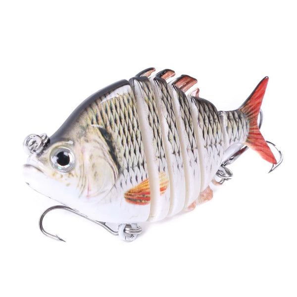 63mm 9.3g Lifelike Tilapia Swimbait Fishing Lures Hard Bait Lure With Treble Hook Multi Jointed Lures for Bass Fishing Tackle